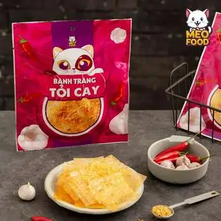 Hình ảnh Bánh Tráng MÈO FOOD Vị Tỏi cay 26gr