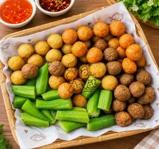 Hình ảnh  Combo 60Viên Cá Tôm Bò Chiên - Size Lớn