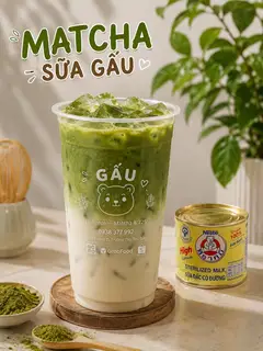 Hình ảnh Matcha sữa gấu - size L
