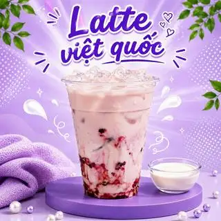 Latte việt quất - Ly 700ml - 34.000 ₫ tại Nắng Hồng - Matcha, Sữa Chua & Cà Phê - Minh Phụng 