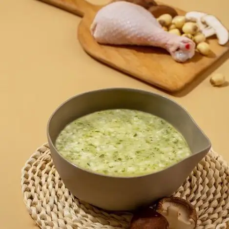 Hình ảnh Cháo Lạnh Gà Hầm Hạt Sen Nấm Hương