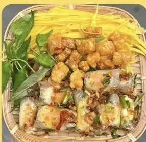 Hình ảnh bánh tráng cuốn trộn