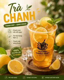 Hình ảnh Trà chanh tươi mát lạnh