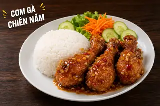 Hình ảnh Cơm gà chiên mắm