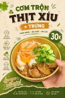Hình ảnh Cơm trộn thịt xíu - trứng