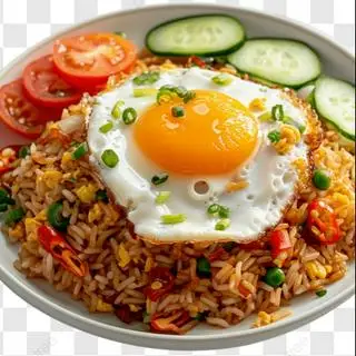 Cơm chiên trứng - 35.000 ₫ tại Cái Quán Nhỏ Q1 - Cơm Chiên, Mì Trộn Indomie & Giải Khát - Nguyễn Trung Ngạn
