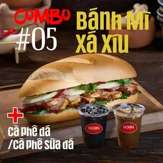 Bánh mì xá xíu + Coffee Đá hoặc sữa  - 54.000 ₫ tại Bánh Mì Heo Quay Ngon - Hoàng Văn Thụ