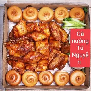 combo 1 Gà Quay Lu + 10 bánh bao chiên  - 279.000 ₫ tại Vịt Quay & Gà Nướng Tú Nguyễn - Thoại Ngọc Hầu