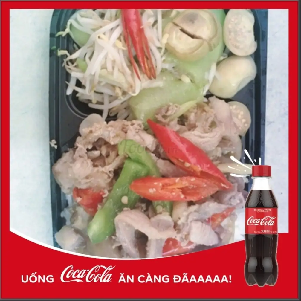 Hình ảnh Cơm gà xào xả ớt + Coca  Pep si