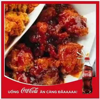 Hình ảnh Gà popcorn sốt bbq + coca