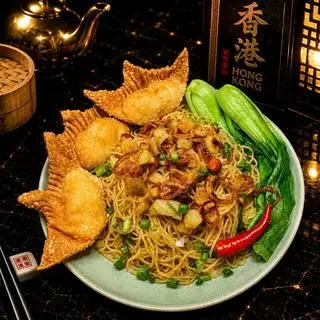Hình ảnh Mì khô 3 vắt Sủi cảo chiên
