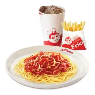 1 Mì Ý Jolly vừa + 1 Khoai tây chiên vừa + 1 Nước ngọt lớn - 60.000 ₫ tại Gà Rán và Mỳ Ý Jollibee -  Sài Gòn Star