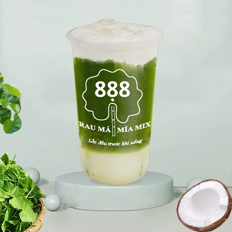 Rau má mix sữa dừa - 28.000 ₫ tại Rau Má & Mía Mix 888 - Gò Dưa