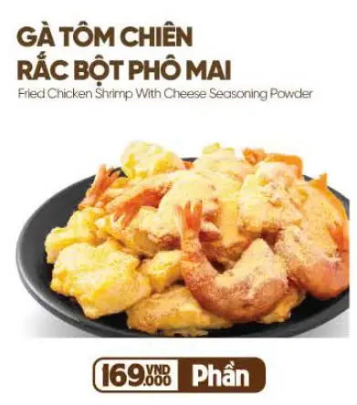 Hình ảnh Gà Tôm Chiên Rắc Bột Phô Mai