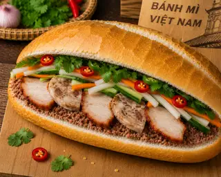Bánh mì pate thịt nguội - 34.000 ₫ tại Bánh Mì Bố 2 Con - Hồ Bá Kiện