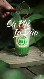 Hình ảnh Cà phê sữa tươi lá dứa (L)