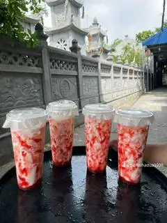 Hình ảnh latte dâu 