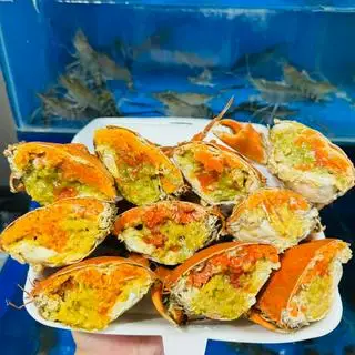 Hình ảnh 1 Cua gạch size vừa + 2 tôm hấp