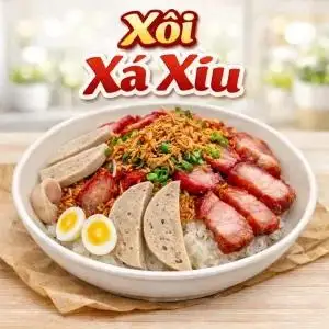 Xôi Xá Xíu - 53.000 ₫ tại Bánh Mì, Bánh  Hỏi & Xôi Heo Quay - Phú Quý - Nguyễn Thị Nhỏ