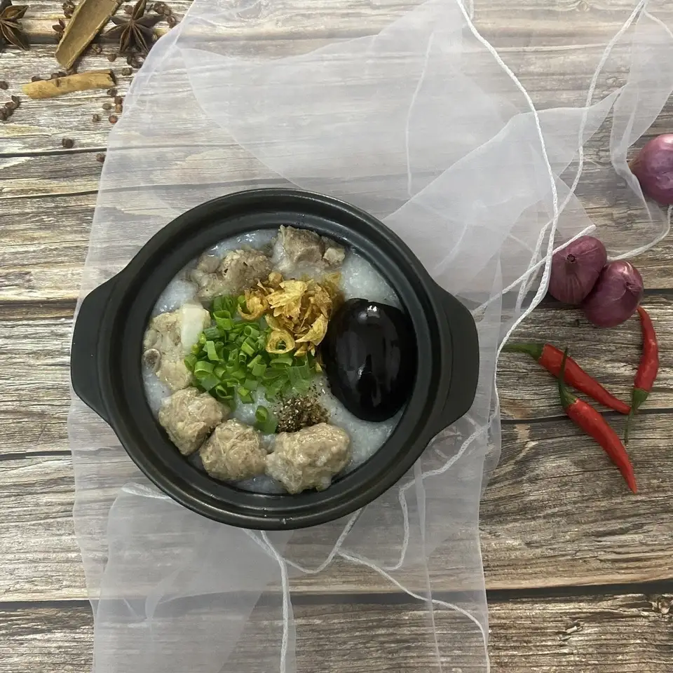 Hình ảnh cháo sườn bắc thảo bò viên