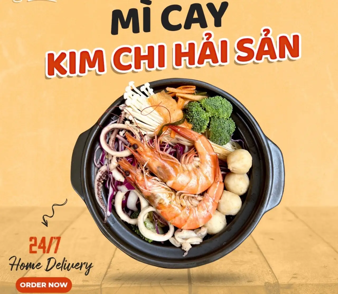 Mì Cay Kim Chi Hải Sản - 83.899 ₫ tại Mỳ Cay & Trà Sữa Lam Lam - Nguyễn Hữu Cầu