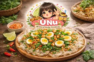 Bánh tráng mỡ hành - 28.000 ₫ tại Ú Nu - Mì Trộn Indomie, Trà Trái Cây & Nước Ép - Dương Bá Trạc
