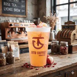 Trà vải hoa hồng - 49.000 ₫ tại Jutu Coffee - Lê Hồng Phong