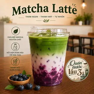 Hình ảnh Matcha Latte Việt Quất