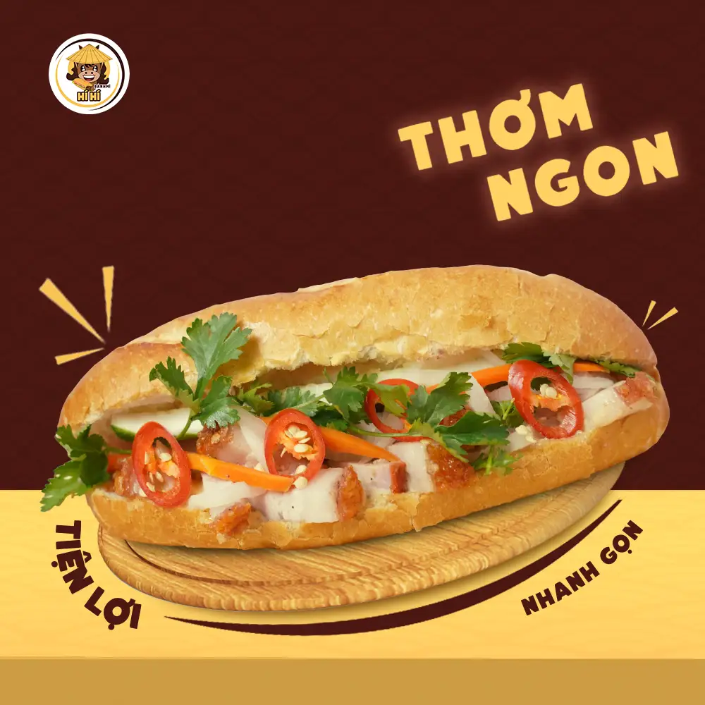 Bánh mì heo quay - 35.000 ₫ tại Bánh Mì Hí Hí - Lê Quang Định