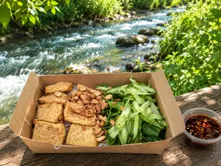 Hình ảnh Bún mắm nêm đậu hũ chiên giòn