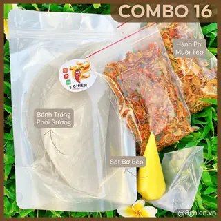 Hình ảnh Combo 16 Bánh Tráng Phơi Sương Hành Phi Muối Tép - Bơ Trứng Béo Ngậy