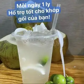 Dừa tắc hạt chia - 55.000 ₫ tại Trà Bí Đao Kệ - Trà Sâm Bí Đao & Bánh Mì Chả Cá Nóng - Ngô Tất Tố