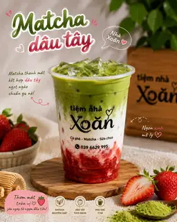 Hình ảnh matcha dâu tây
