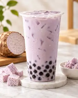 Hình ảnh Trà Sữa Khoai Môn Trân Châu – 500ml