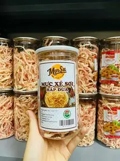 Hình ảnh mực hấp dừa xé sợi