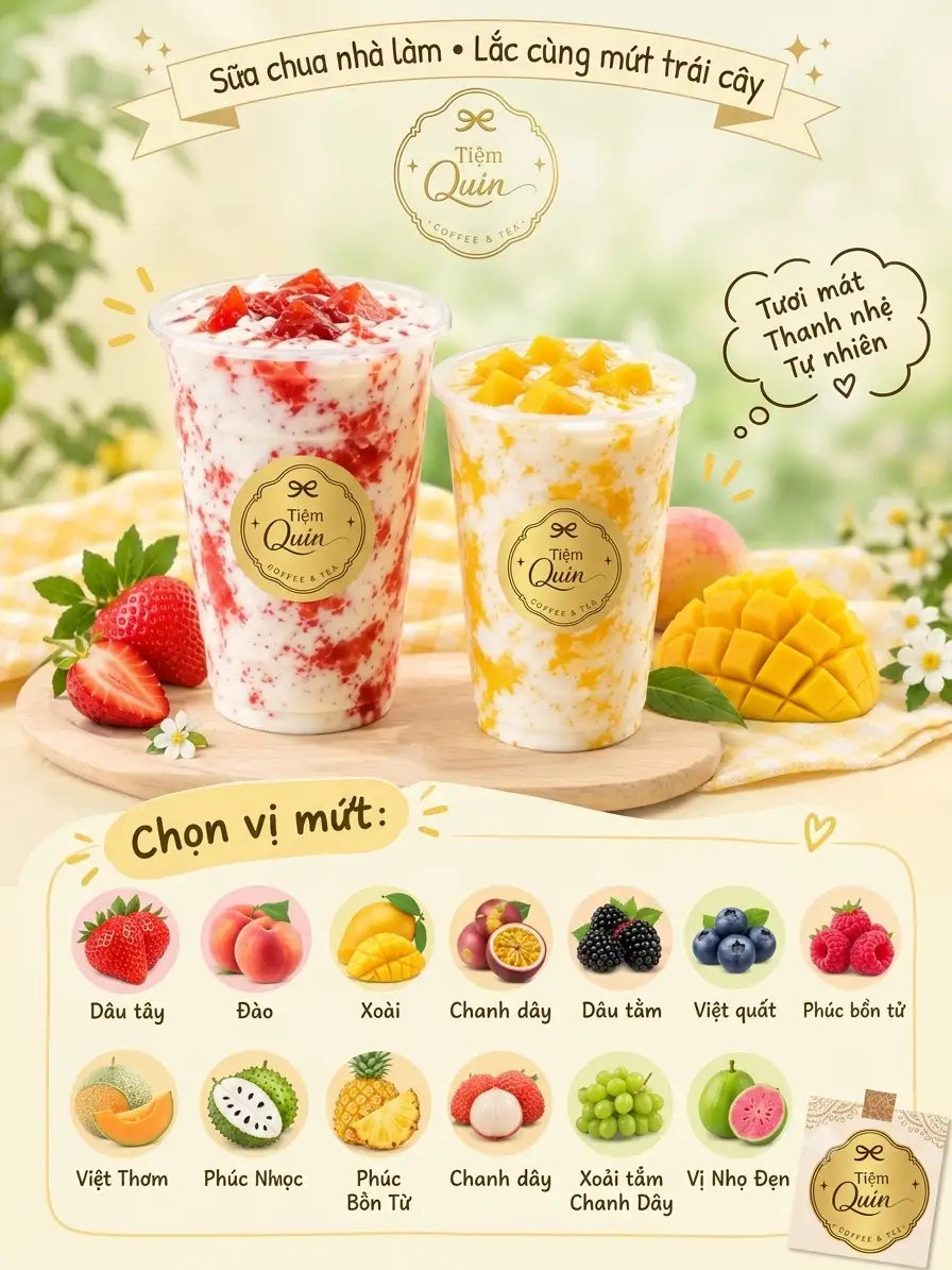 Hình ảnh Sữa chua mix 2 loại tuỳ chọn ( khách nhớ note vào nhé)