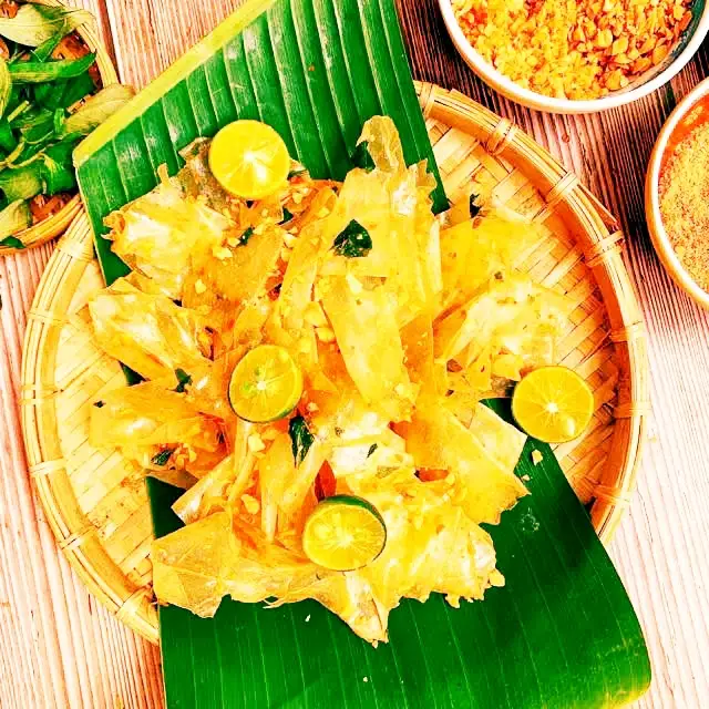 Phơi sương trộn satế tỏi - 28.000 ₫ tại Ny & Nu - Bánh Tráng Trộn - Phan Đăng Lưu