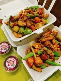 Hình ảnh Combo mix xào sa tế tóp mỡ giòn