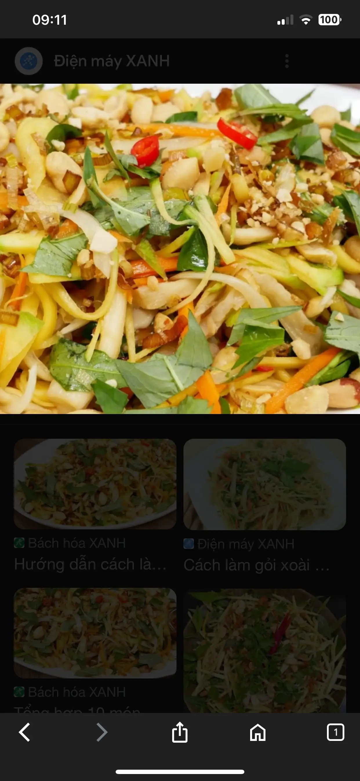 Combo: Gỏi xoài trộn tré +Chân gà sốt thái+1 phồng tôm (tặng 1chai pessi) - 125.000 ₫ tại Chân Gà & Tré Trộn Kim Yến - Tân Hương