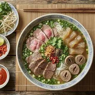 Phở bò đặc biệt - 83.000 ₫ tại Lá Phong - Hủ Tiếu Nam Vang, Phở Bò & Cơm Sườn - Điện Biên Phủ