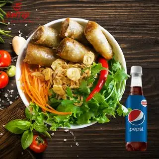 Hình ảnh Combo Bún Trộn Nem Rán + Pepsi
