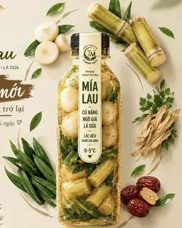 Hình ảnh MÍA LAU THẢO MỘC SÂM- chai lạnh 330 ml ko đá