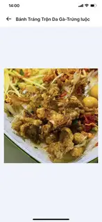 Bánh tráng trộn da gà trứng luộc - Sốt bò  - 39.000 ₫ tại Bánh Tráng Trộn A Lâm - 117 Huỳnh Văn Bánh