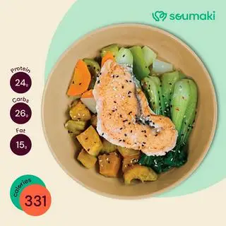 Cá hồi nauy khoai lang nướng - L2 - 206.000 ₫ tại Soumaki - Your Healthy Food Soulmate - Lý Tự Trọng