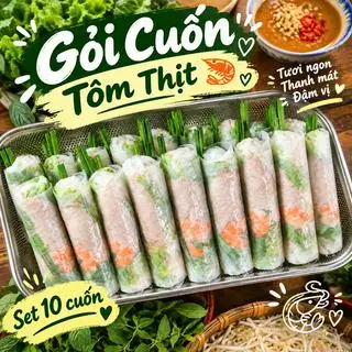 Hình ảnh Gỏi Cuốn Tôm Thịt (10 Cuốn)