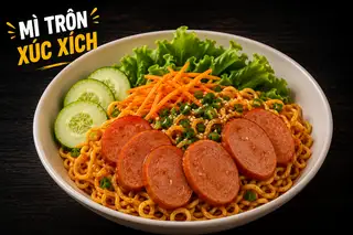 Hình ảnh Mì trộn xúc xích
