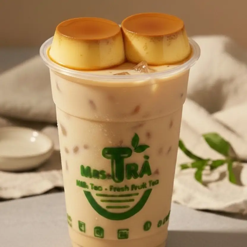 Hình ảnh Trà Sữa Bánh Flan