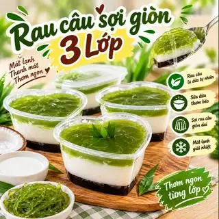 Hình ảnh Rau câu Sợi giòn 3 lớp - Trái tim 110ml