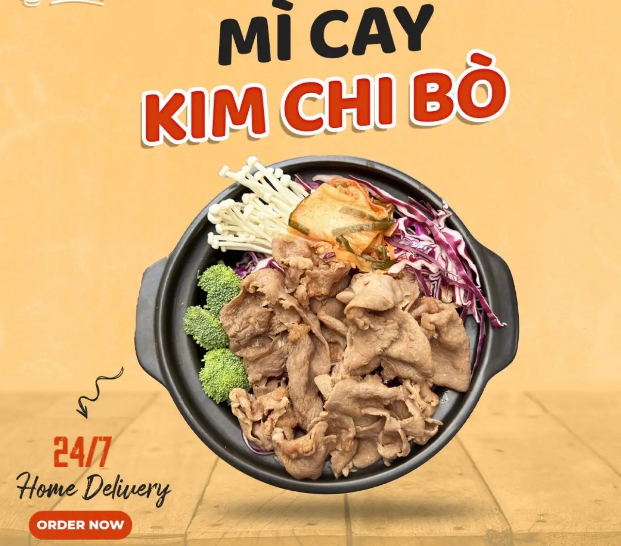 Mì Cay Kim Chi Bò Tái - 82.989 ₫ tại Mỳ Cay & Trà Sữa Lam Lam - Nguyễn Hữu Cầu