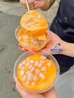 Bánh Flan bigsize kem phô mai muối - 47.000 ₫ tại Hút Tea - Trà Sữa - Thích Quảng Đức	